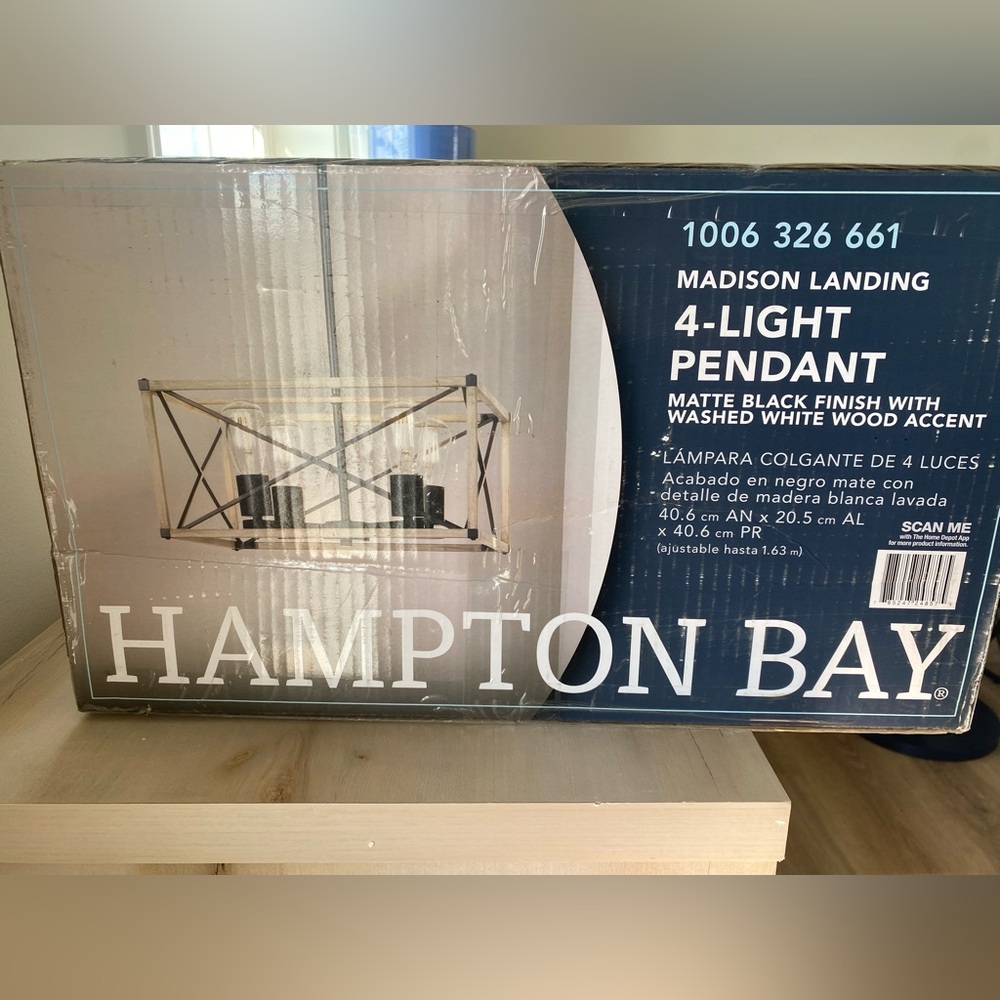 New Hampton Bay Madison landing 4-Light Pendant Chandelier